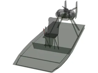 Swamp Boat 3D Model preview