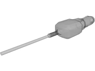 Cigarette Lighter Car Adapter 3D Model preview