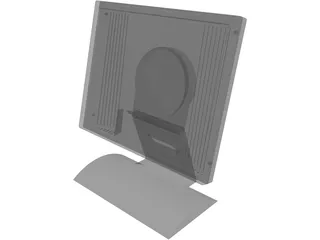 Monitor 19in Flat Panel Computer 3D Model preview