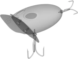 Fishing Lure Jitter Bug 3D Model preview