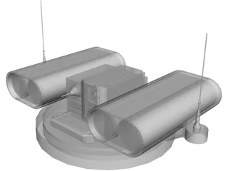 HOT Anti Tank Missile Turret 3D Model preview