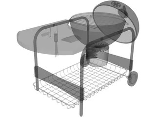 Charcoal Grill 3D Model preview