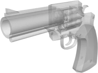 Police Model .38 Special Revolver Pistol 3D Model preview