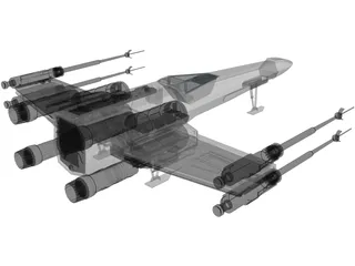 Star Wars Rebel X-Wing Fighter 3D Model preview