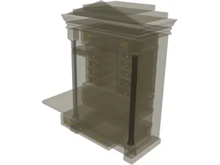 Bureau Biedermeier 3D Model preview