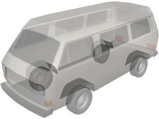 Volkswagen Bus 3D Model preview