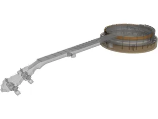 Banjo Gibson Style 3D Model preview