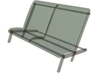 Couch Folding Contiki 3D Model preview