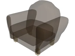 Chair Leather 3D Model preview