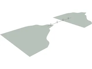 Rion Antirion Bridge 3D Model preview
