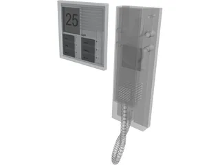 Siedle Door Bell 3D Model preview