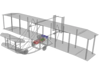 Wrights Aircraft 3D Model preview