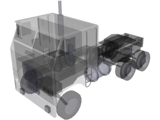 Semi Truck 3D Model preview