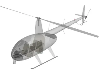 Robinson R44 News 3D Model preview