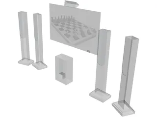 Plasma TV 3D Model preview