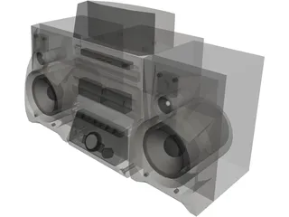 Sony Stereo System 3D Model preview