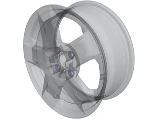 Rim 15inch Aluminum 3D Model preview