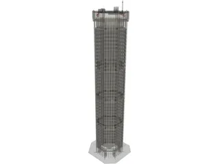 High Tower Building 3D Model preview