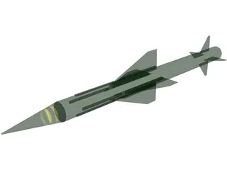 Rapier Missile 3D Model preview