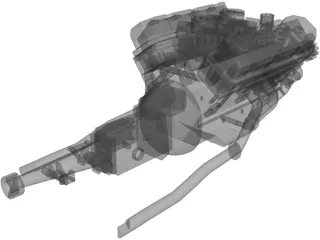 Ford Mustang Engine 3D Model preview