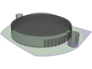 Astrodome Houston 3D Model preview