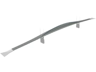 Pedestrian Bridge 3D Model preview