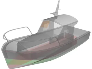 Boat Fishing 3D Model preview