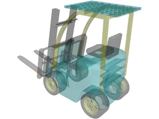 Forklift 3D Model preview