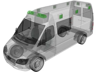 Mercedes-Benz Sprinter Ambulance 3D Model preview
