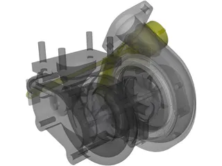 Garrett GT28 Turbo 3D Model preview