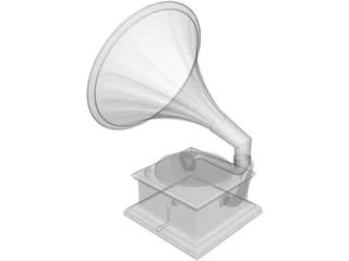 Gramophone 3D Model preview