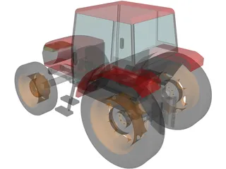 Tractor Kubota 108S 3D Model preview