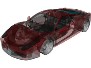 Ferrari 458 Italia F142 (2010) 3D Model preview