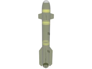 Hellfire Missile 3D Model preview