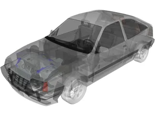 Opel Kadett 3D Model preview