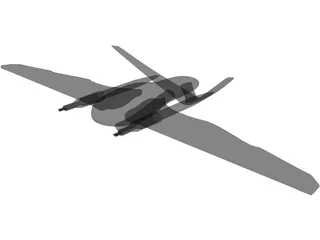 TRON Light Jet Big 3D Model preview