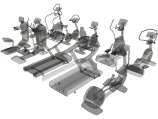 Excite Group Visio Fitness Set 3D Model preview