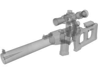 VSS Vintorez 3D Model preview