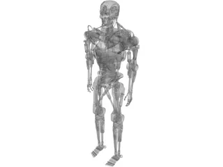 Terminator T-600 Robot 3D Model preview