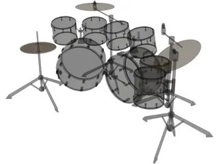 Drum Set 3D Model preview