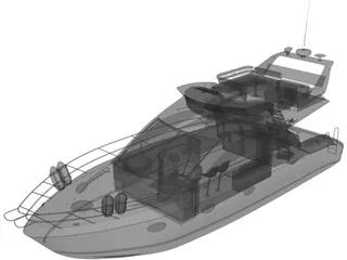 Sealine T52 Kristeff Yacht 3D Model preview