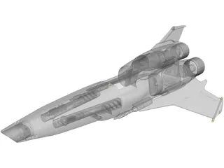 Battlestar Galactica Viper Mark II 3D Model preview