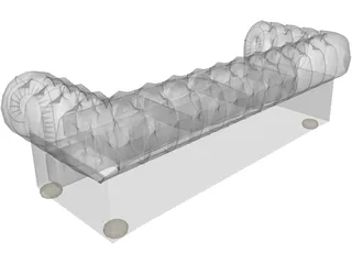 Chesterfield Sofa 3D Model preview