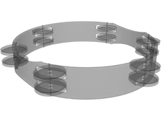 Tambourine 3D Model preview