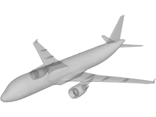 Airbus A320 3D Model preview