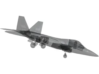 F-22 Raptor 3D Model preview