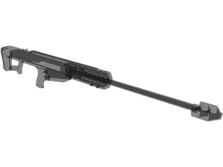 M107 Barrett 50 Cal Body 3D Model preview