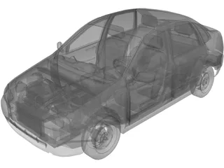 Lada Kalina 1.6 3D Model preview