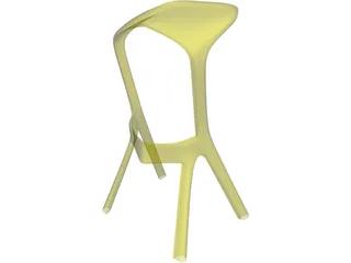 Kamura Bar Chair 3D Model preview