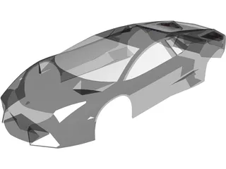 Lamborghini Reventon Body 3D Model preview